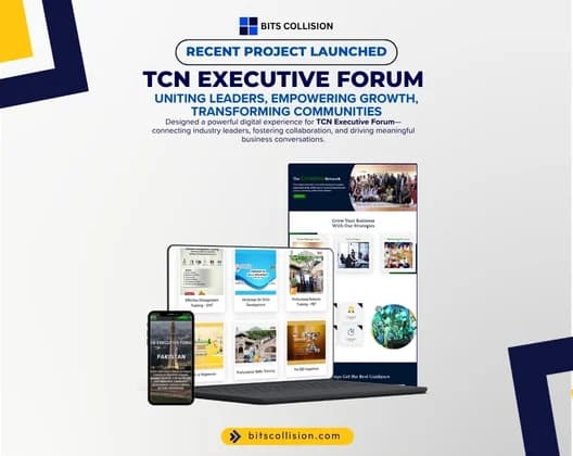 TCN Executive Forum website on a laptop screen