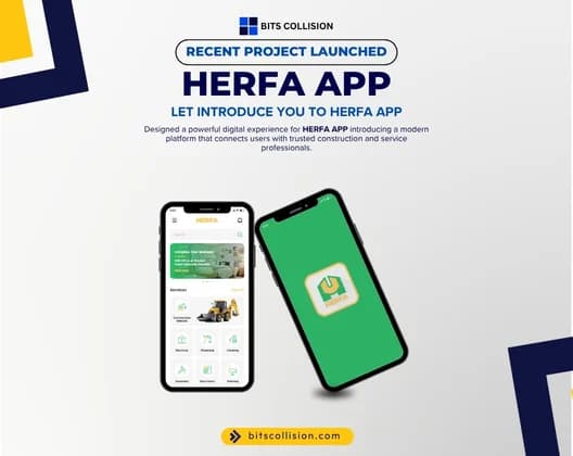 Herfa App screens on two phones