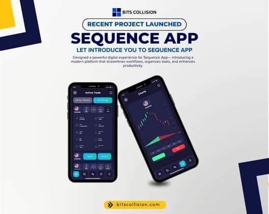 Sequence App screens on two phones