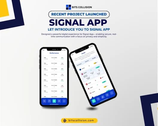 Signal App screens on two phones