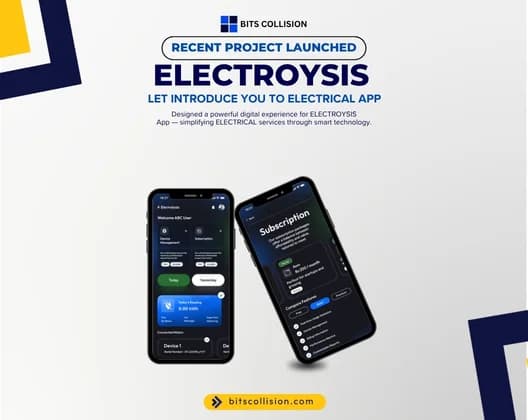 Electroysis electrical services app on two phones