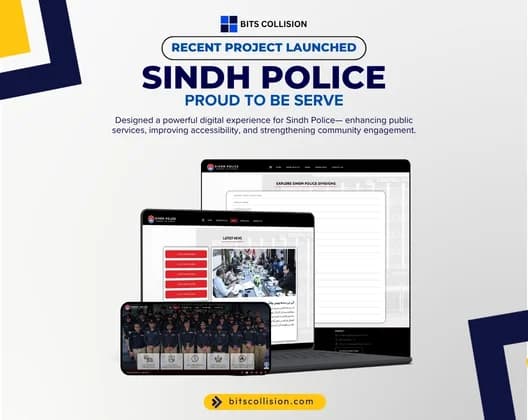 Sindh Police website shown on desktop, tablet and mobile screens